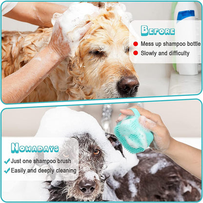 Blent10 7-piece pet grooming kit with self-cleaning brush nail clipper flea comb and bath brush