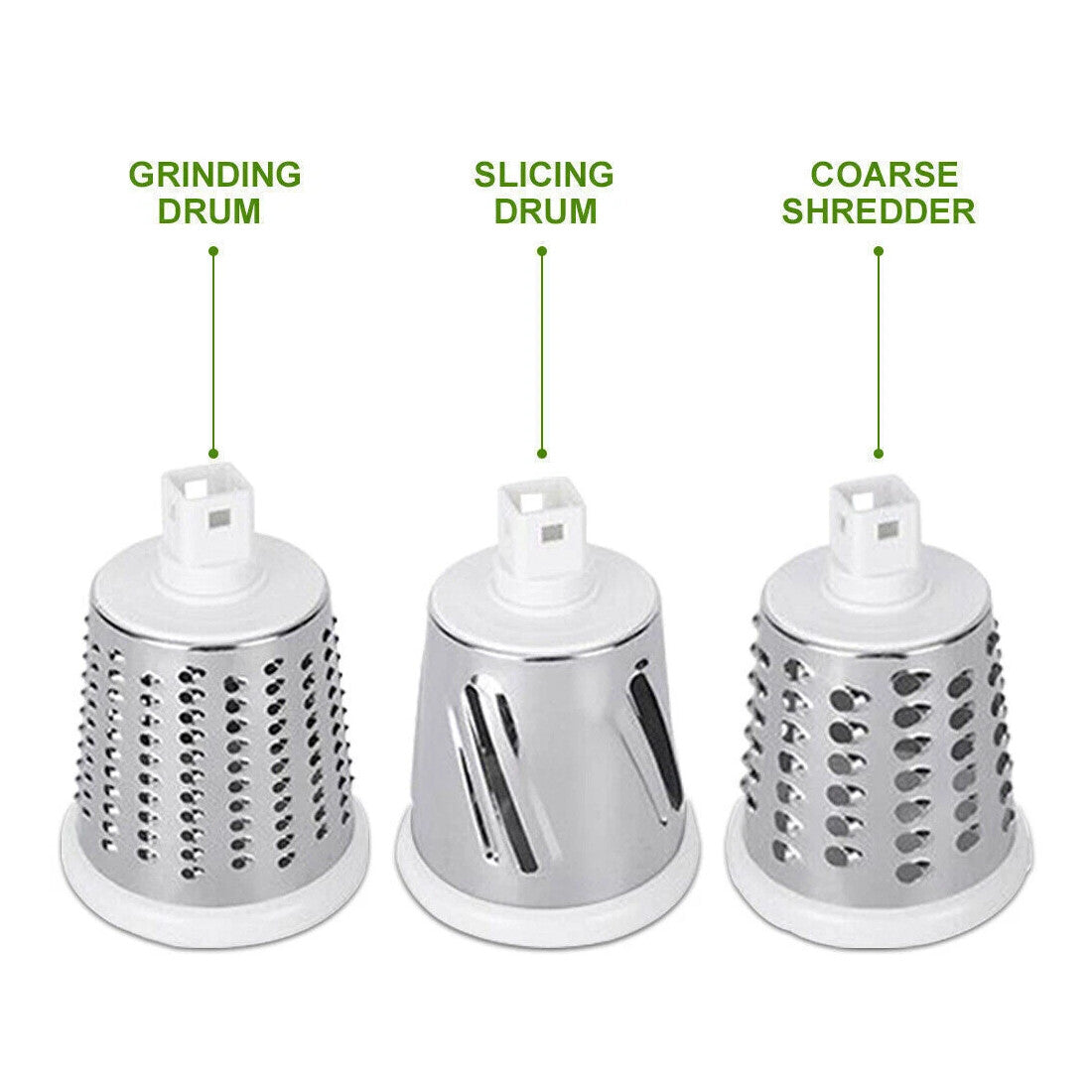 Blent10 3-in-1 rotary food slicer for grating cheese and cutting or shredding vegetables