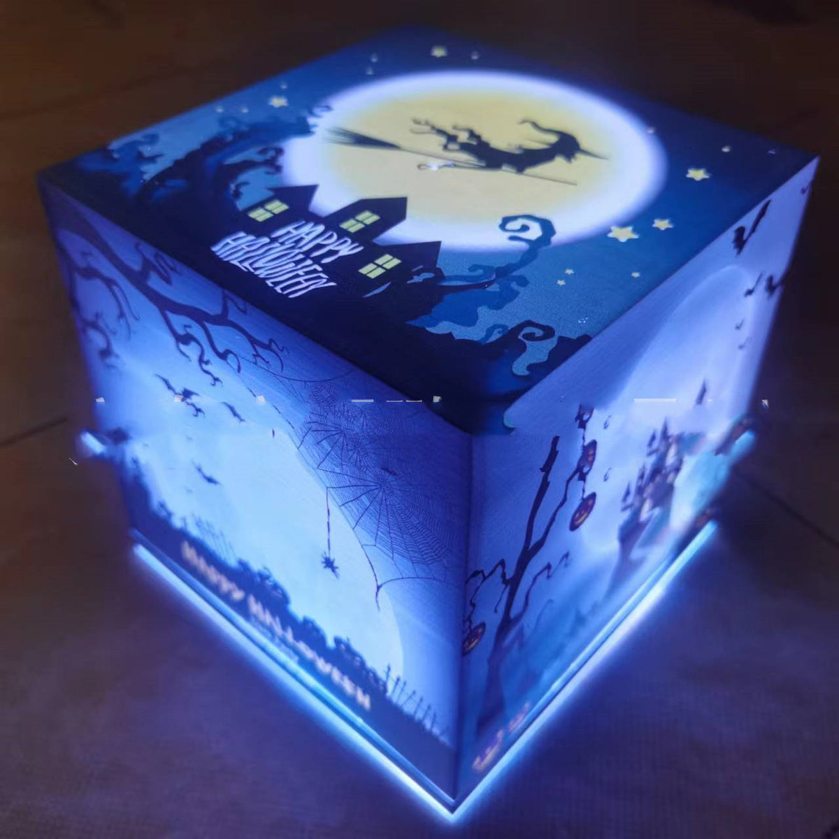 Halloween pumpkin ghost lantern