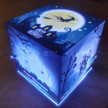 Halloween pumpkin ghost lantern
