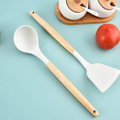 Blent10 19-piece silicone kitchen utensil set with spatulas and cooking spoons