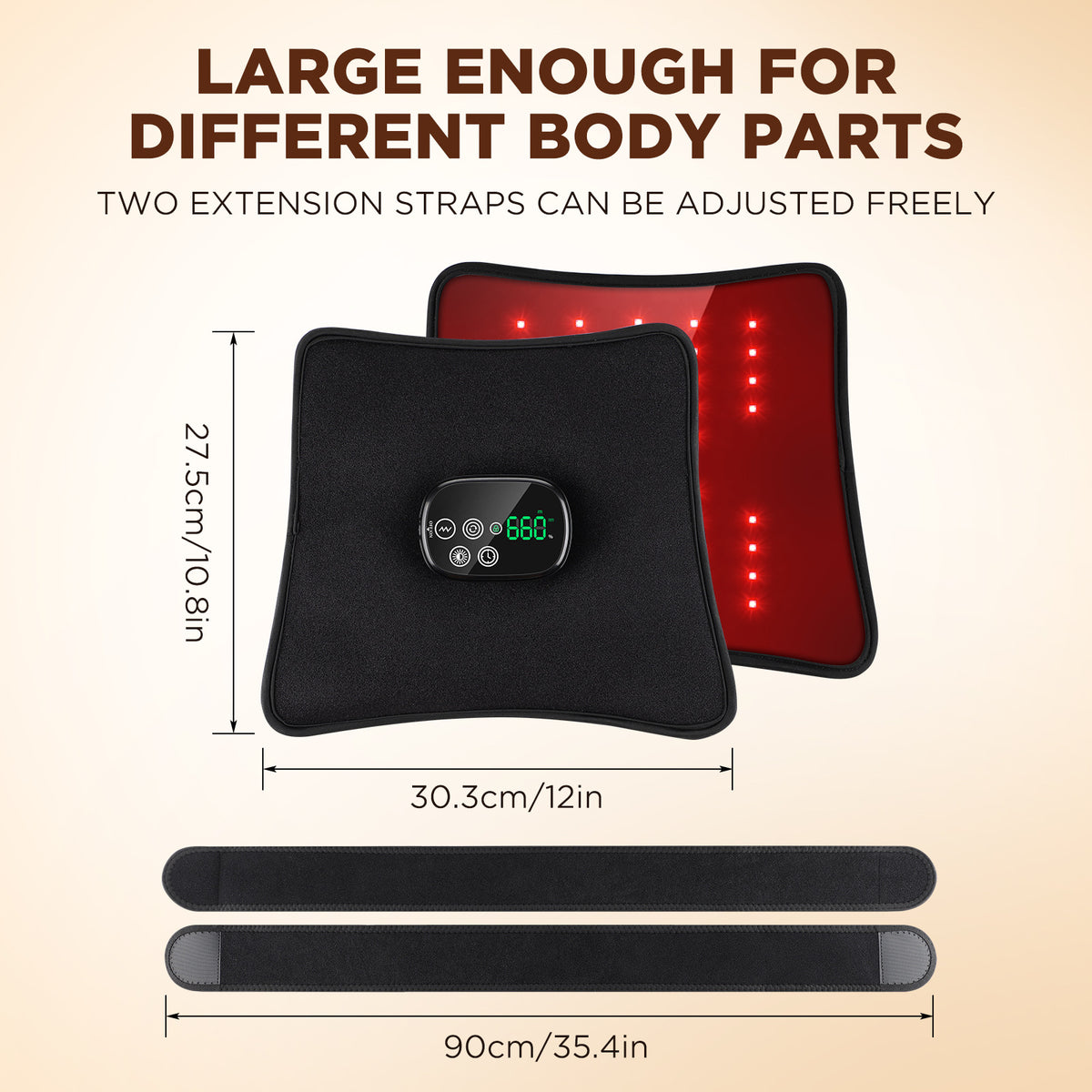 Blent10 red light therapy mat with charging and vibration functions for home wellness use