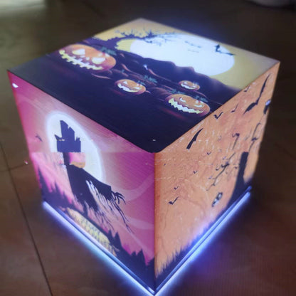 Halloween pumpkin ghost lantern