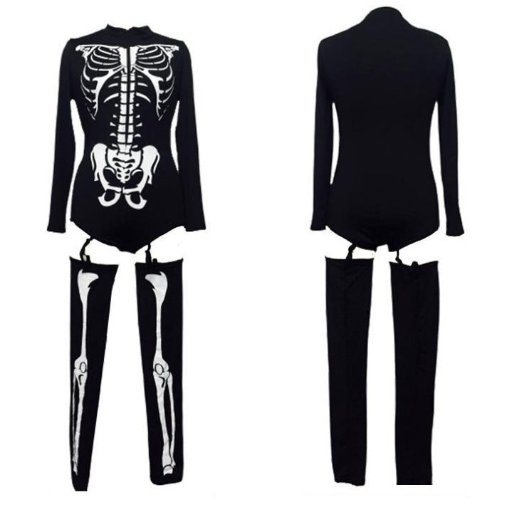 Blent10 Halloween skeleton ghost costume outfit for masquerade parties