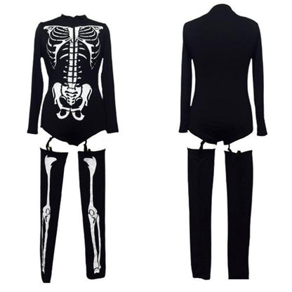 Blent10 Halloween skeleton ghost costume outfit for masquerade parties