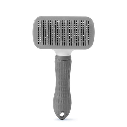 85f8cd143faf5b7d39cfbd2c0b35cd81Blent10 self-cleaning pet comb with stainless steel teeth and one-button loose hair removal for cats and dogs